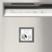 Aimant de Faire-part en argent {TBA} 2 po x 2 po d (In Situ (Lave-vaisselle))