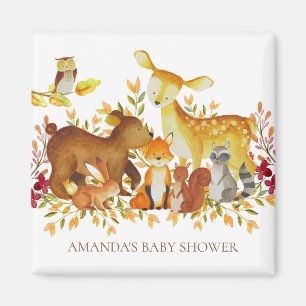 Aimant de faveur de baby shower d'animaux de