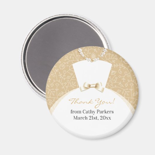 Aimant de Fête des mariées Merci (Recto/Verso)