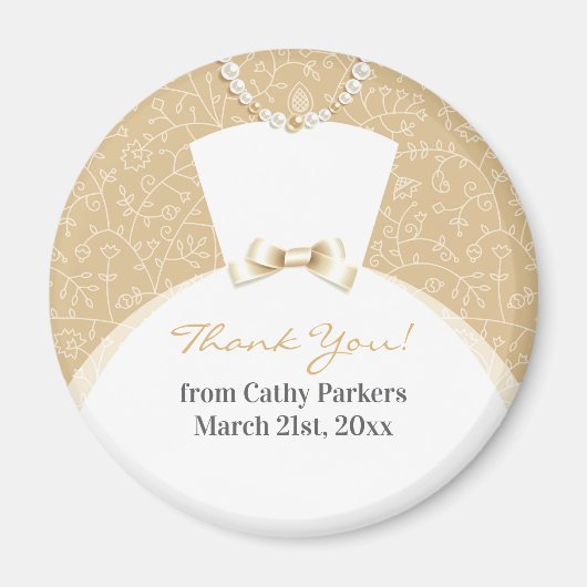 Aimant de Fête des mariées Merci (Devant)