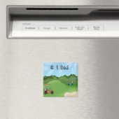 Aimant de Fête des pères de golf (In Situ (Lave-vaisselle))