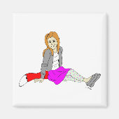 aimant de fille à foxy (Devant)