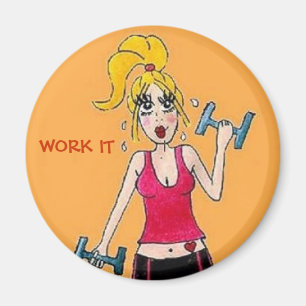 Aimant de fille d'exercice