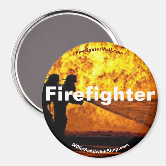 Aimant de flamme de pompier (Recto/Verso)