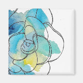 aimant de fleur aquarelle (Devant)