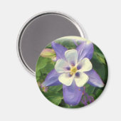Aimant de fleur de Columbine (Recto/Verso)