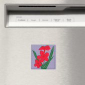aimant de fleurs rouges (In Situ (Lave-vaisselle))