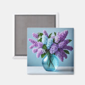 Aimant de fleurs violettes (Recto/Verso)