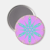 Aimant de flocon de neige rétro diamant (Recto/Verso)