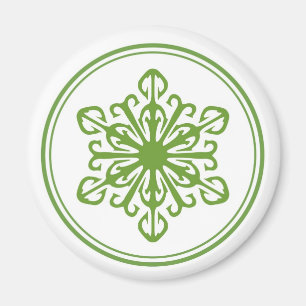 Aimant de flocon de neige - vert