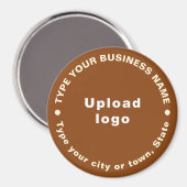Aimant de forme ronde Brown de marque commerciale (Recto/Verso)