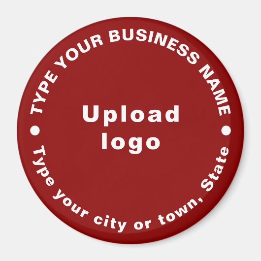 Aimant de forme ronde rouge de marque commerciale (Devant)