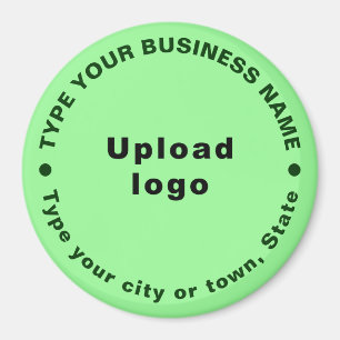 Aimant de forme ronde vert clair de marque commerc