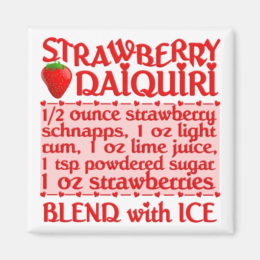 Aimant de fraise Daiquiri (Devant)
