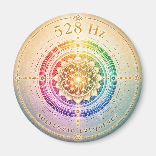 Aimant de fréquence Solfeggio 528 Hz (Devant)