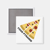 Aimant de Frigo Drôle Pyramide Alimentaire de Pizz (Recto/Verso)