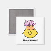 Aimant de fruit de citron A-lemon-e de mer (Recto/Verso)