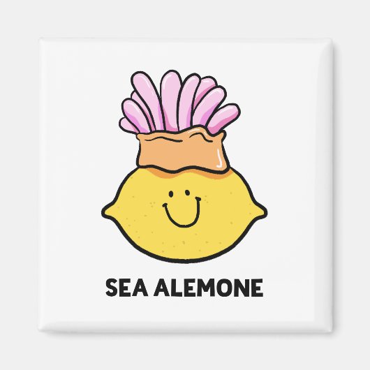 Aimant de fruit de citron A-lemon-e de mer (Devant)