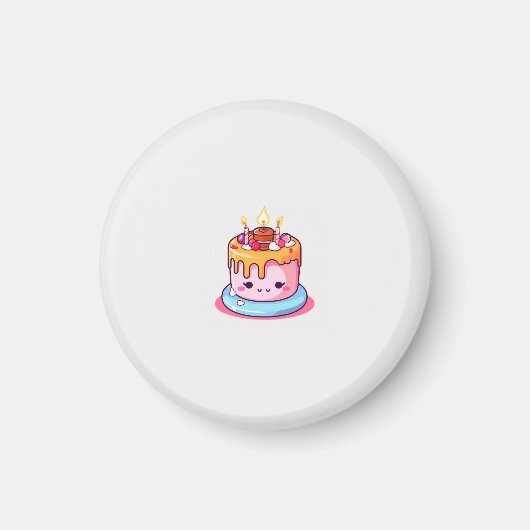 Aimant de gâteau Kawaii, rond mignon (Devant)