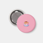 Aimant de gâteau kawaii rose (Recto/Verso)