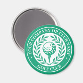 Aimant de golf classique Cadeau vert nom personnal (Recto/Verso)