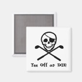 Aimant de golf jolly roger (Recto/Verso)