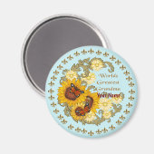 Aimant de grand-mère de tournesol (Recto/Verso)