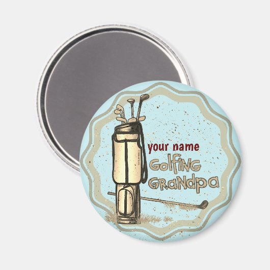Aimant de grand-père de golf (Recto/Verso)