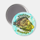 Aimant de grand-père de pêche (Recto/Verso)