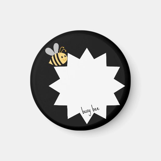 aimant de graphique de corail - abeille occupée (Devant)