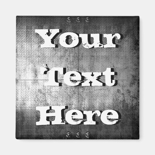 Aimant de grunge urbain métallique (Devant)