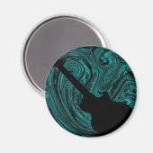 Aimant de guitare Abstrait, Turquoise (Recto/Verso)