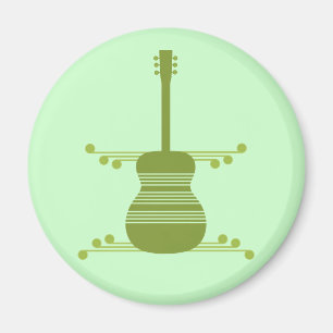 Aimant de guitare rétro, vert olive
