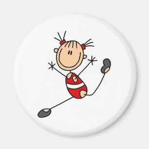 Aimant de gymnaste de fille de bâton
