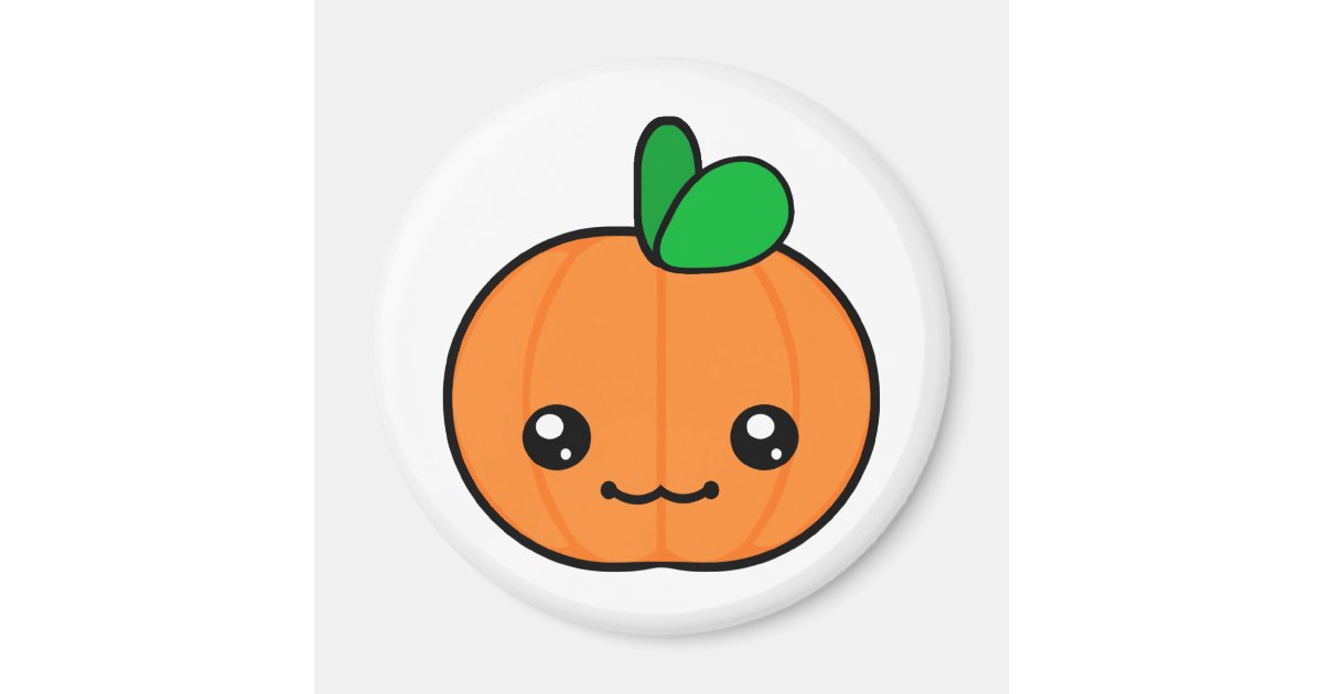 Aimant De Halloween De Citrouille De Kawaii Zazzle Be Ajoutez un peu de flair halloween avec ce bouton de citrouille mignon avec un visage kawaii. zazzle be