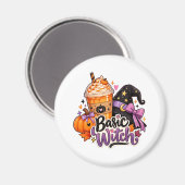 Aimant de Halloween Mignon Sorcière de Base (Recto/Verso)
