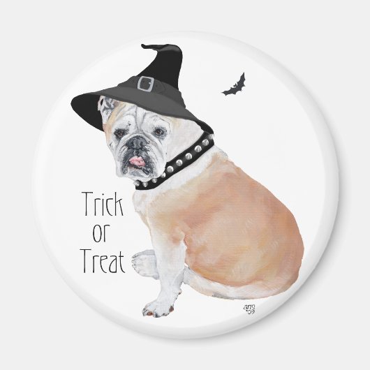 Aimant de Halloween pour Bouledogue Anglais (Devant)