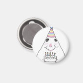 Aimant de hamster drôle d'anniversaire (Recto/Verso)