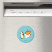 Aimant de hanche à ananas Corgi (In Situ (Lave-vaisselle))