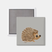 Aimant de hérisson, marron mignon faire son propre (Recto/Verso)