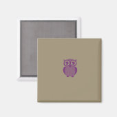 Aimant de hibou mauve (Recto/Verso)