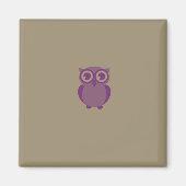 Aimant de hibou mauve (Devant)