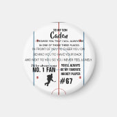 Aimant de hockey FAN NO.1 (Devant)