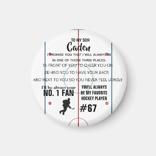 Aimant de hockey FAN NO.1 (Devant)