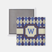 Aimant de Jacquard à la scone de bleuet (Recto/Verso)