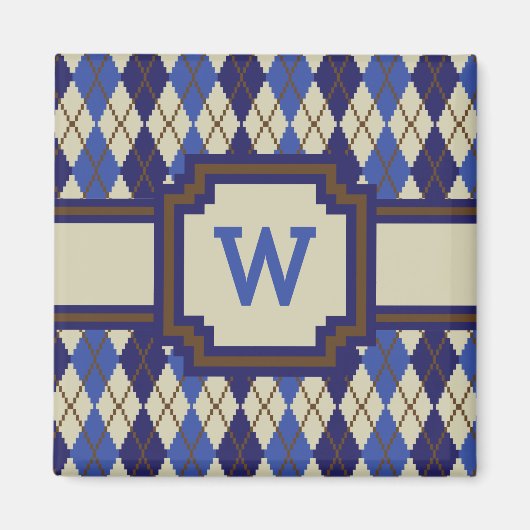 Aimant de Jacquard à la scone de bleuet (Devant)