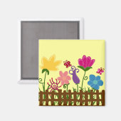 Aimant de jardin de fleurs (Recto/Verso)