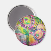 Aimant de jardin multimédia mixte (Recto/Verso)