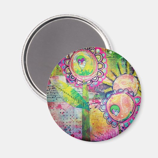 Aimant de jardin multimédia mixte (Recto/Verso)