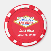 Aimant de jeton de poker Marié à Las Vegas 2022